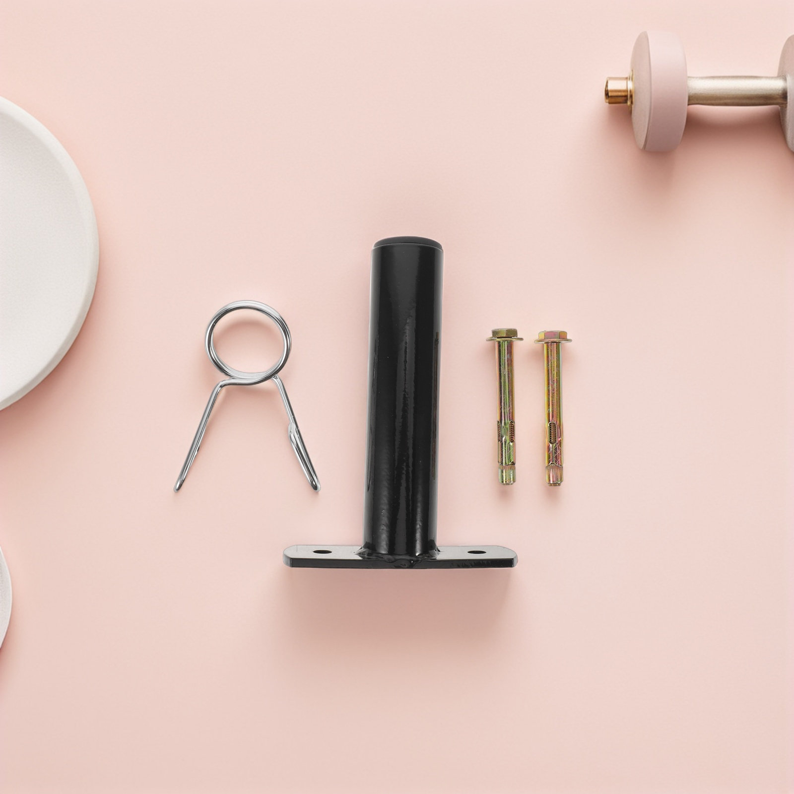 Home Gym For Small Spaces - Wytrzymały uchwyt na obciążenia do sztangi,