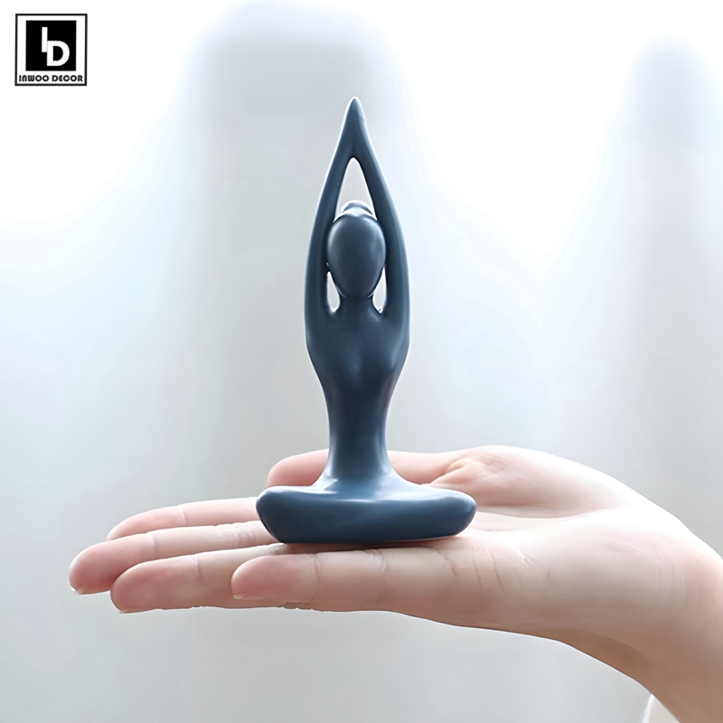 Home Gym Zen - Abstrakcyjna joga pozuje ceramika Zen ozdoby