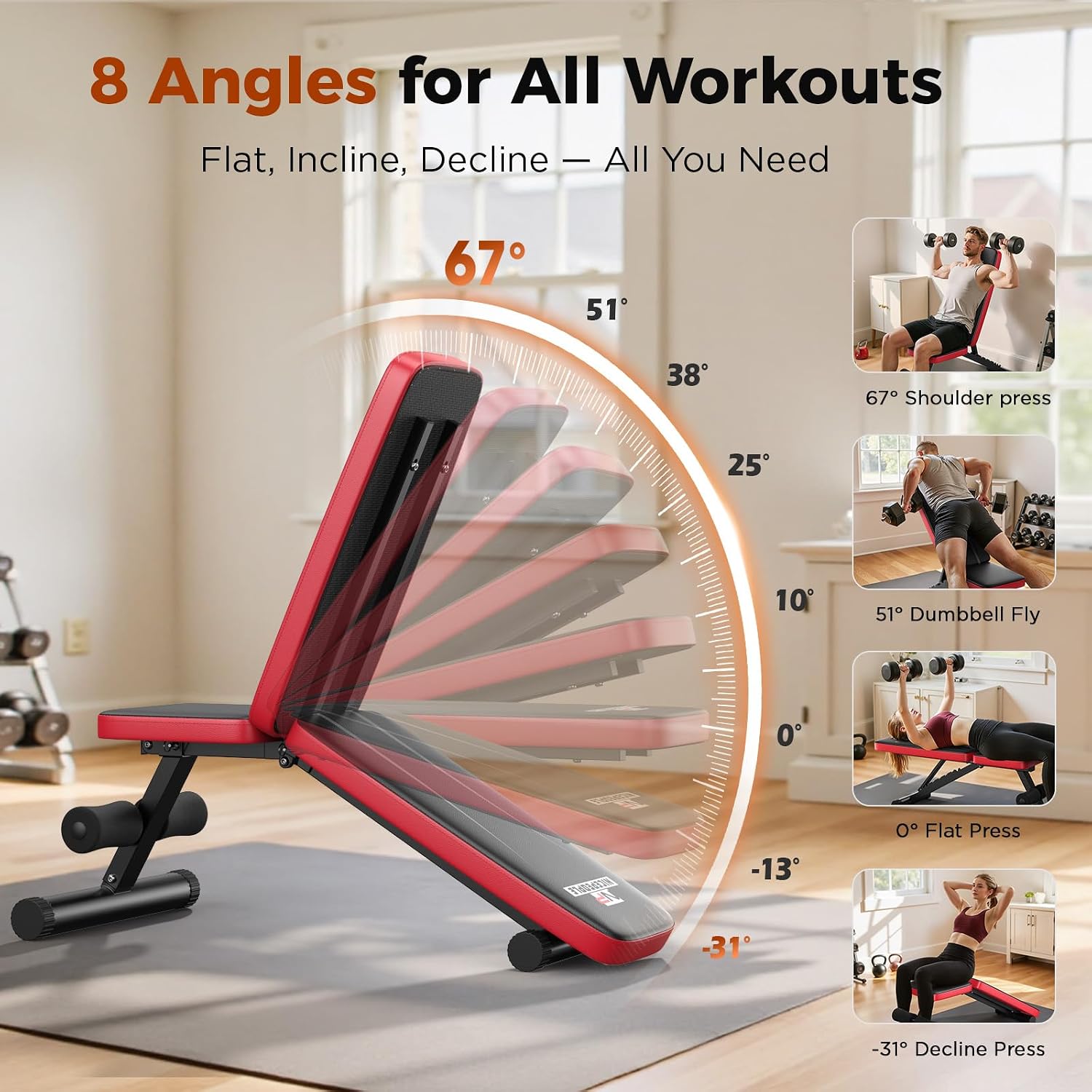 Regulowana ławka do ćwiczeń w  – Home Gym For Small Spaces recenzja i cena
