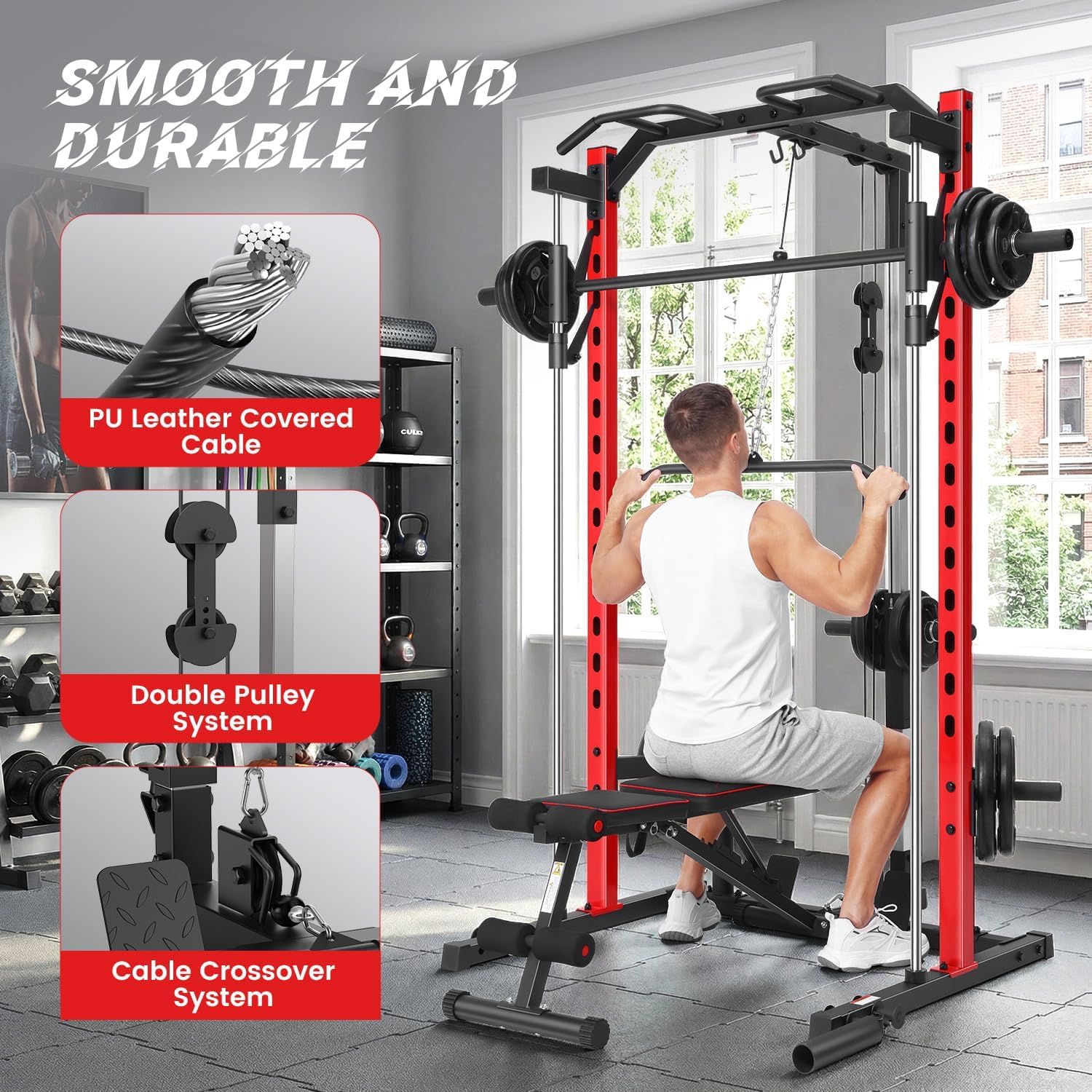 Wielofunkcyjny stojak treningo – Home Gym Smith recenzja i cena